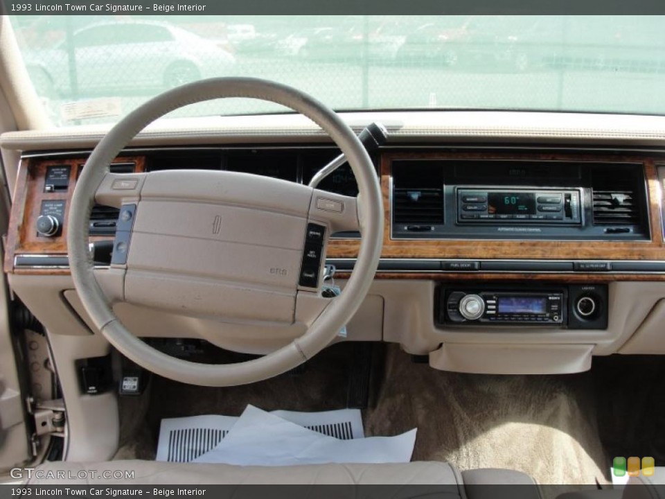 Beige Interior Dashboard for the 1993 Lincoln Town Car Signature #48492523