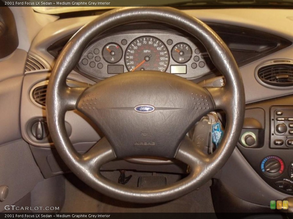 Medium Graphite Grey Interior Steering Wheel for the 2001 Ford Focus LX Sedan #48494971
