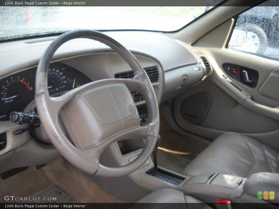 Beige Interior Steering Wheel for the 1996 Buick Regal Custom Sedan #48495274