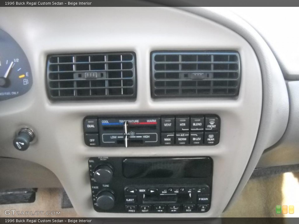 Beige Interior Controls for the 1996 Buick Regal Custom Sedan #48495391