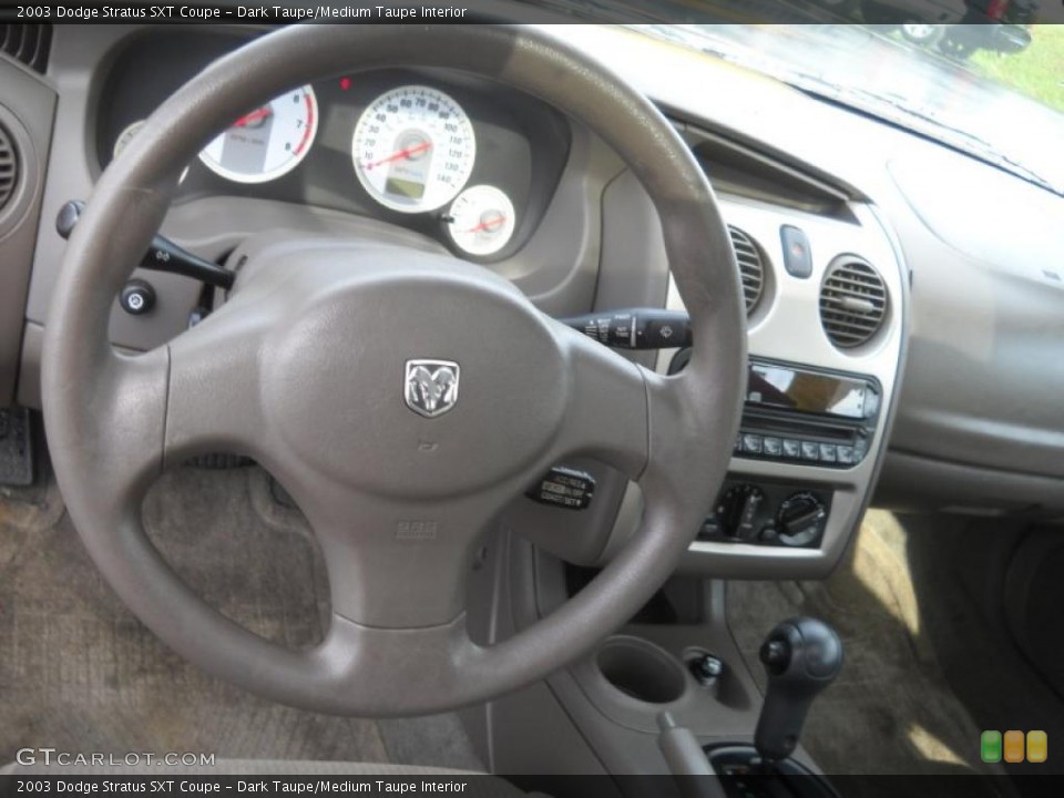 Dark Taupe/Medium Taupe Interior Steering Wheel for the 2003 Dodge Stratus SXT Coupe #48495601