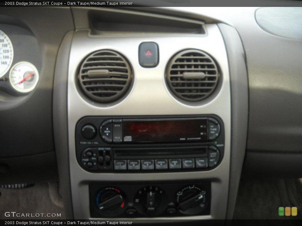 Dark Taupe/Medium Taupe Interior Controls for the 2003 Dodge Stratus SXT Coupe #48495625