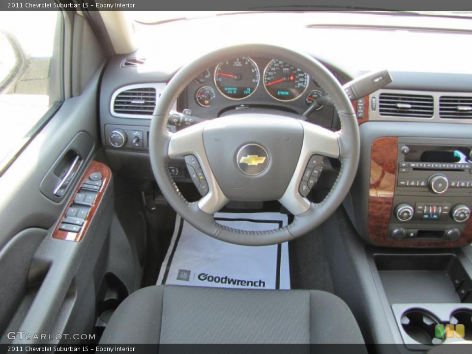 Ebony Interior Steering Wheel for the 2011 Chevrolet Suburban LS #48495691