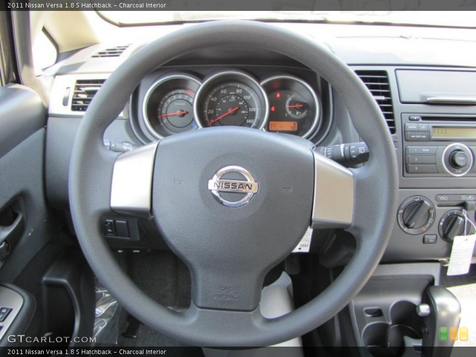 Charcoal Interior Steering Wheel for the 2011 Nissan Versa 1.8 S Hatchback #48496512
