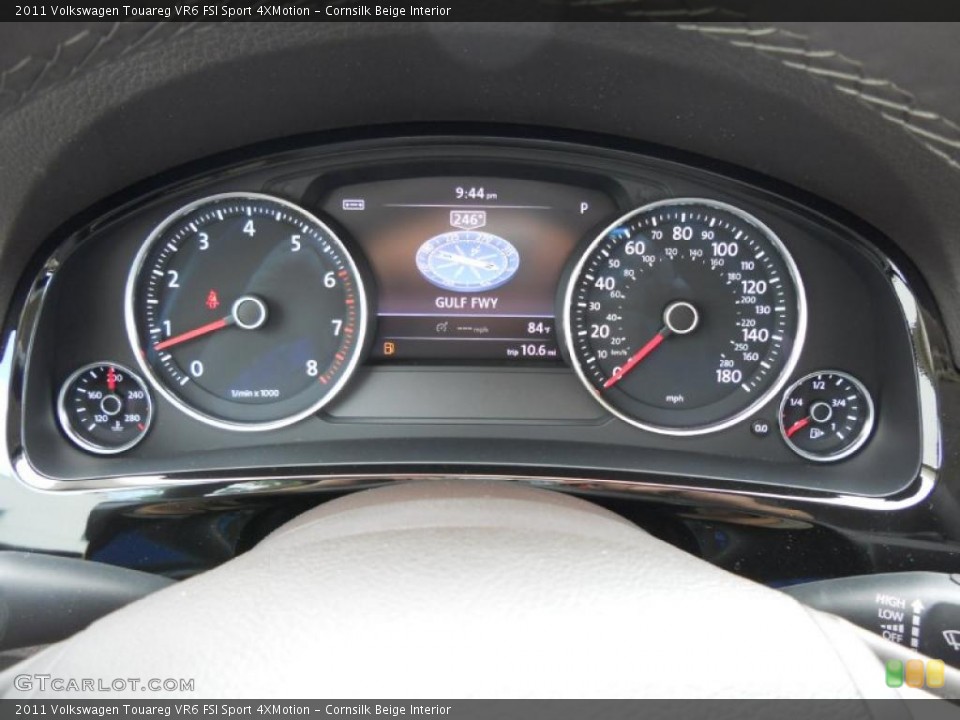 Cornsilk Beige Interior Gauges for the 2011 Volkswagen Touareg VR6 FSI Sport 4XMotion #48497212