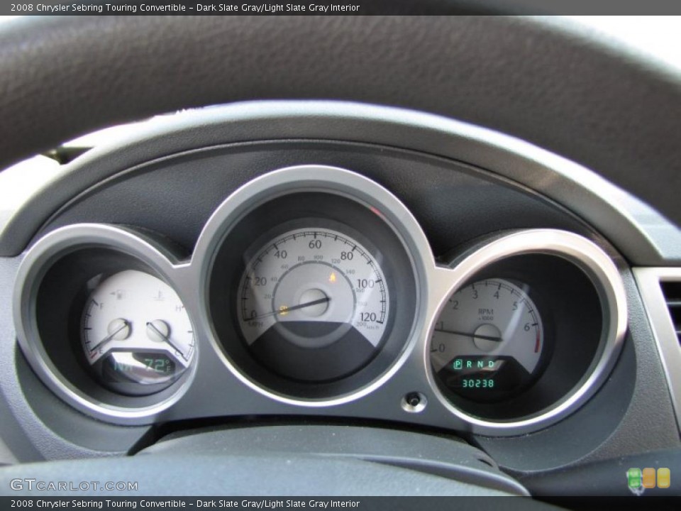 Dark Slate Gray/Light Slate Gray Interior Gauges for the 2008 Chrysler Sebring Touring Convertible #48497458