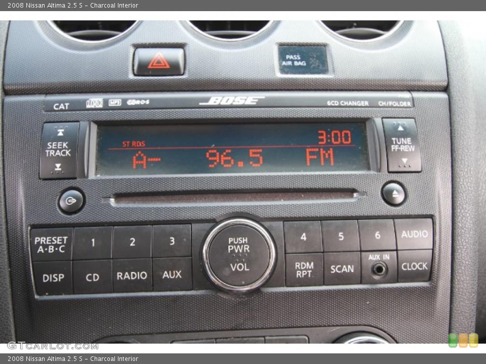 Charcoal Interior Controls for the 2008 Nissan Altima 2.5 S #48499723