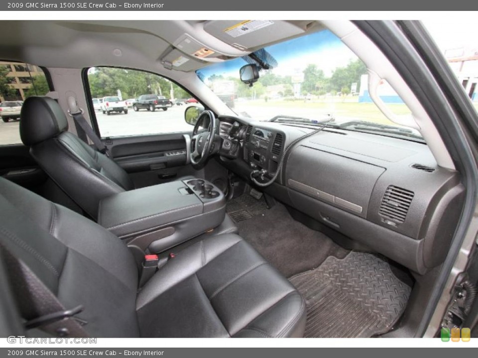 Ebony Interior Photo for the 2009 GMC Sierra 1500 SLE Crew Cab #48499861