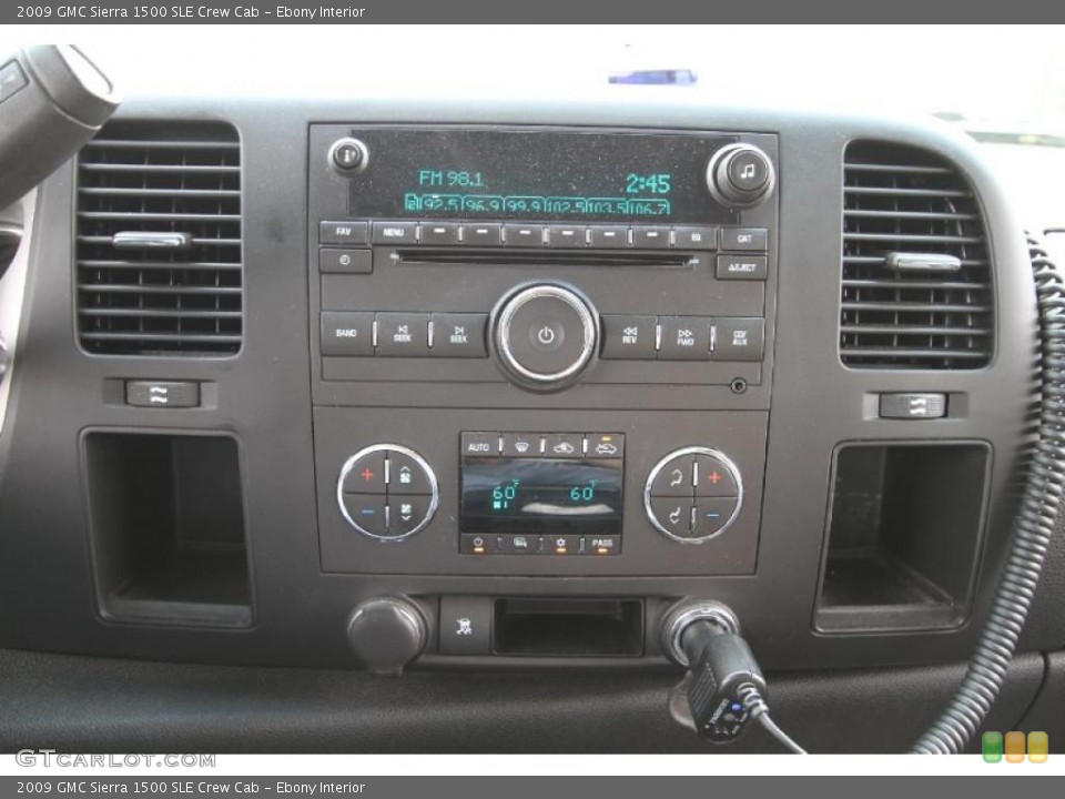 Ebony Interior Controls for the 2009 GMC Sierra 1500 SLE Crew Cab #48499984