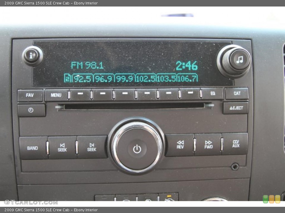 Ebony Interior Controls for the 2009 GMC Sierra 1500 SLE Crew Cab #48499990