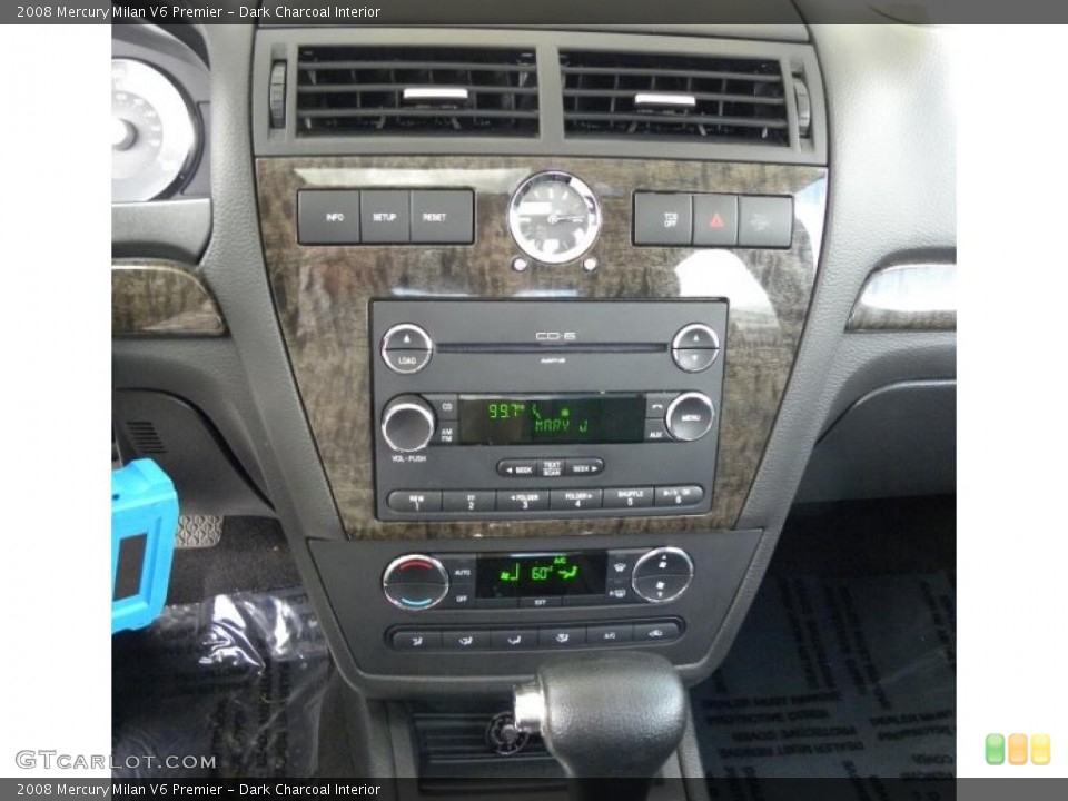Dark Charcoal Interior Controls for the 2008 Mercury Milan V6 Premier #48500338