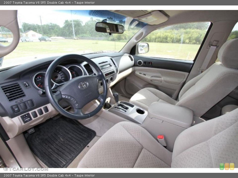 Taupe Interior Photo for the 2007 Toyota Tacoma V6 SR5 Double Cab 4x4 #48500689