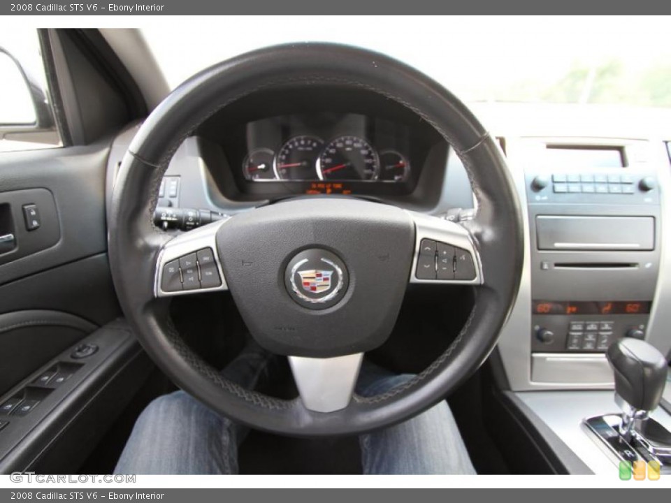 Ebony Interior Steering Wheel for the 2008 Cadillac STS V6 #48501199