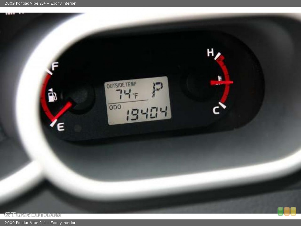 Ebony Interior Gauges for the 2009 Pontiac Vibe 2.4 #48503688