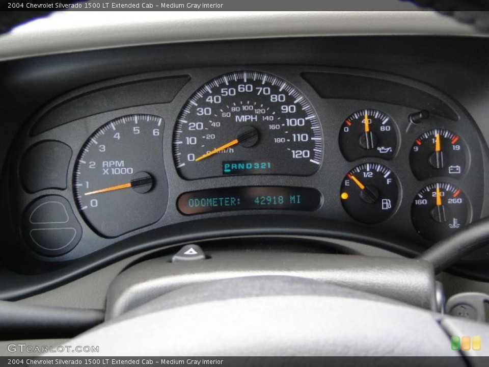 Medium Gray Interior Gauges for the 2004 Chevrolet Silverado 1500 LT Extended Cab #48505554