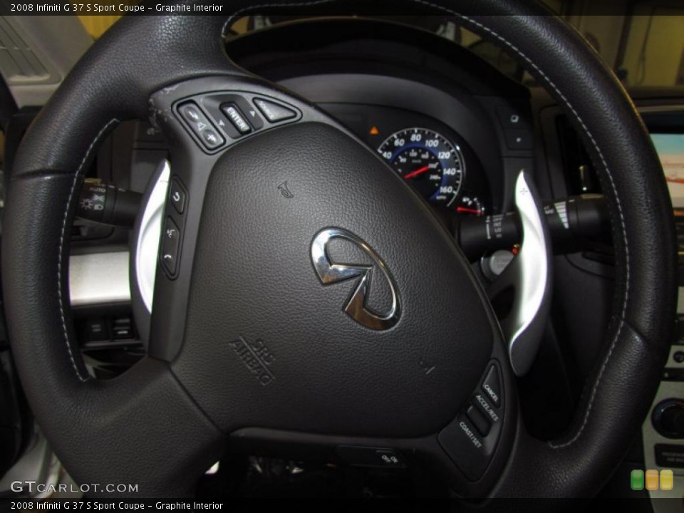 Graphite Interior Steering Wheel for the 2008 Infiniti G 37 S Sport Coupe #48507660