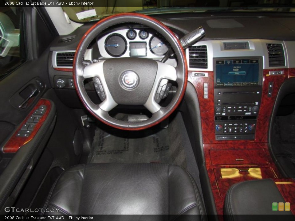 Ebony Interior Steering Wheel for the 2008 Cadillac Escalade EXT AWD #48508299