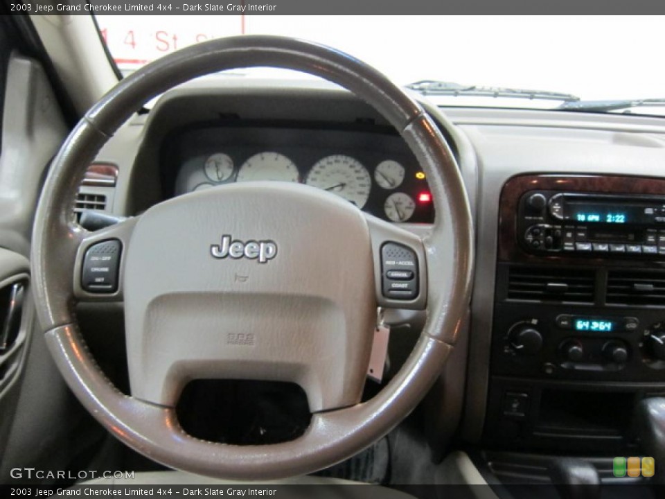 Dark Slate Gray Interior Steering Wheel for the 2003 Jeep Grand Cherokee Limited 4x4 #48508386
