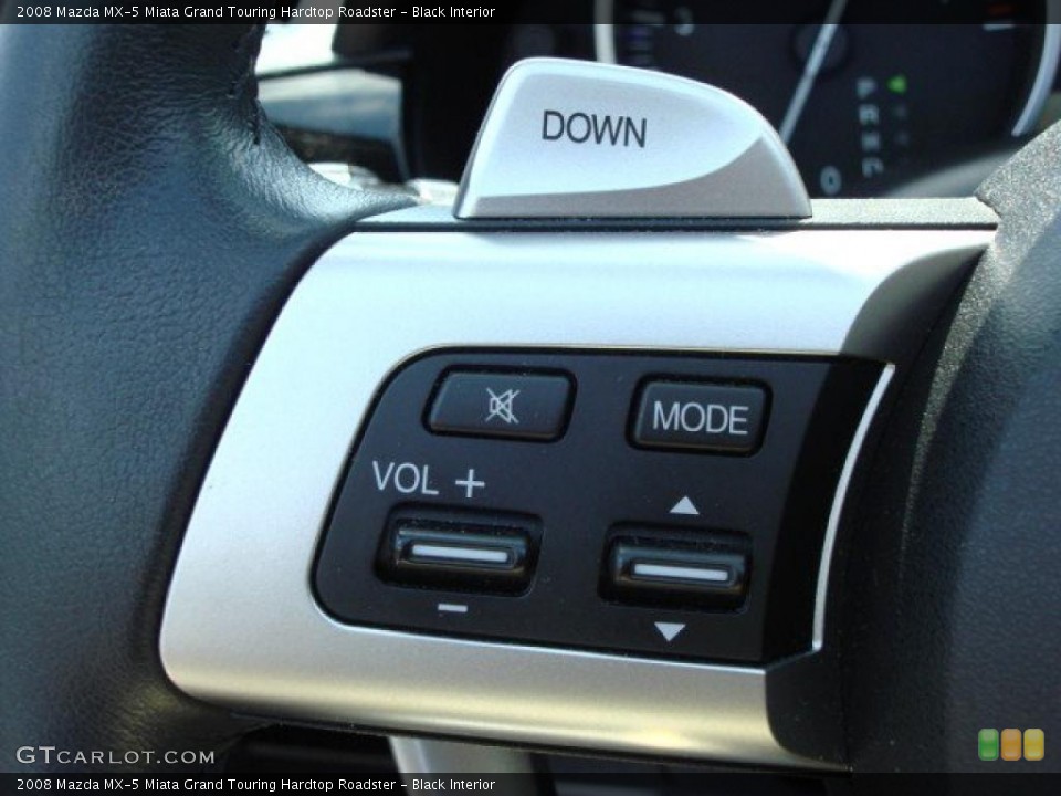 Black Interior Controls for the 2008 Mazda MX-5 Miata Grand Touring Hardtop Roadster #48511114