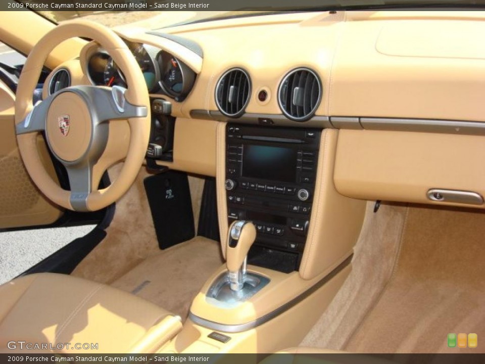 Sand Beige Interior Dashboard for the 2009 Porsche Cayman  #48512128