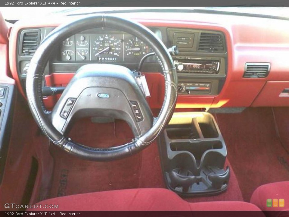 Red Interior Dashboard for the 1992 Ford Explorer XLT 4x4 #48512212