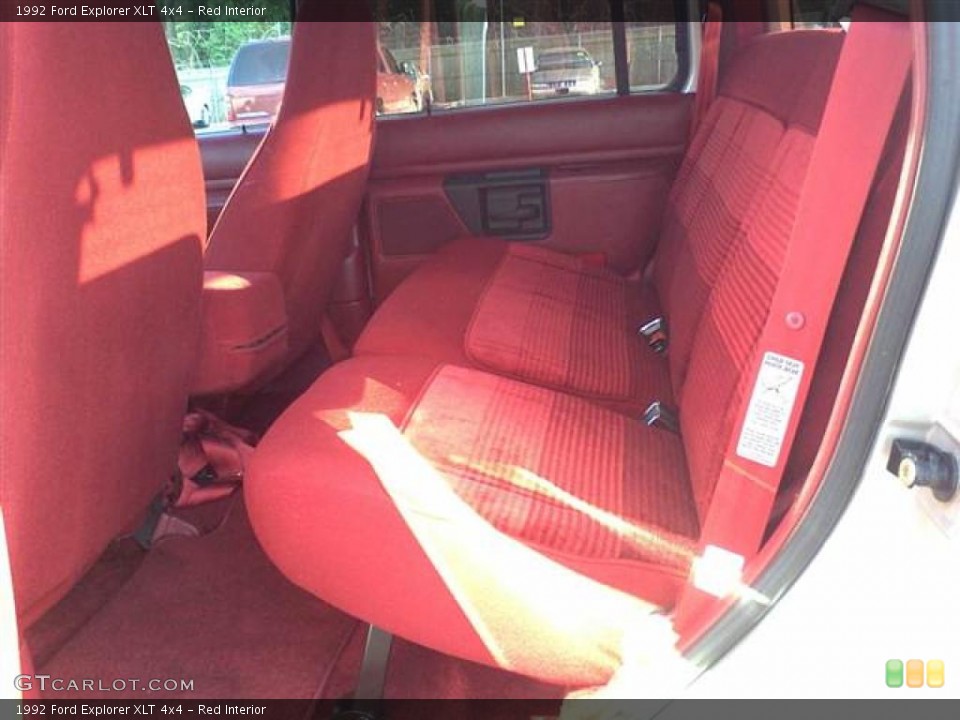 Red Interior Photo for the 1992 Ford Explorer XLT 4x4 #48512242