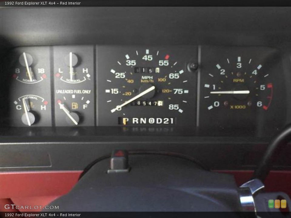 Red Interior Gauges for the 1992 Ford Explorer XLT 4x4 #48512272