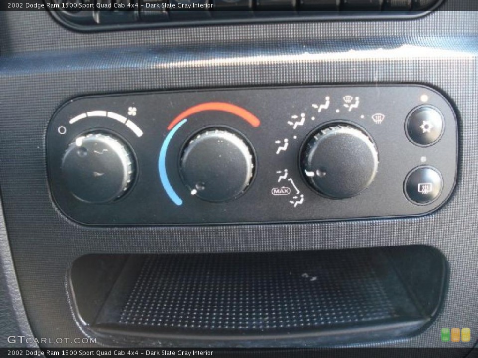 Dark Slate Gray Interior Controls for the 2002 Dodge Ram 1500 Sport Quad Cab 4x4 #48514756