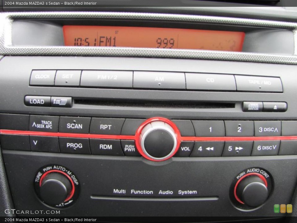 Black/Red Interior Controls for the 2004 Mazda MAZDA3 s Sedan #48514963