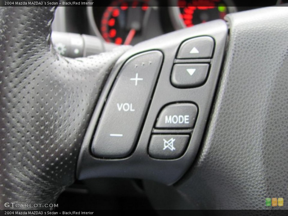 Black/Red Interior Controls for the 2004 Mazda MAZDA3 s Sedan #48514978