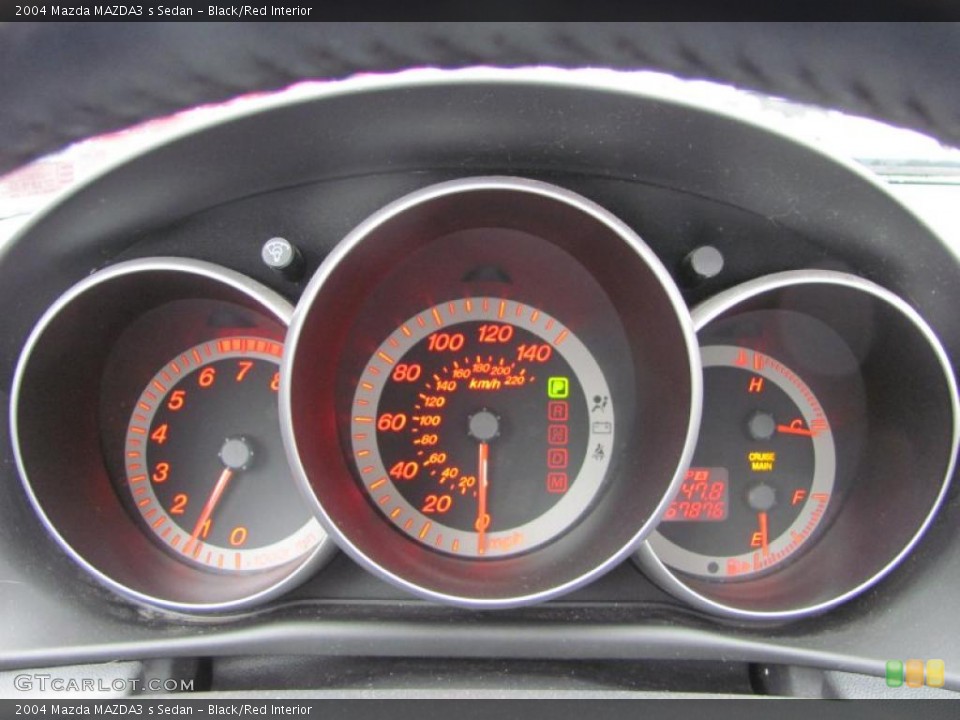 Black/Red Interior Gauges for the 2004 Mazda MAZDA3 s Sedan #48515011