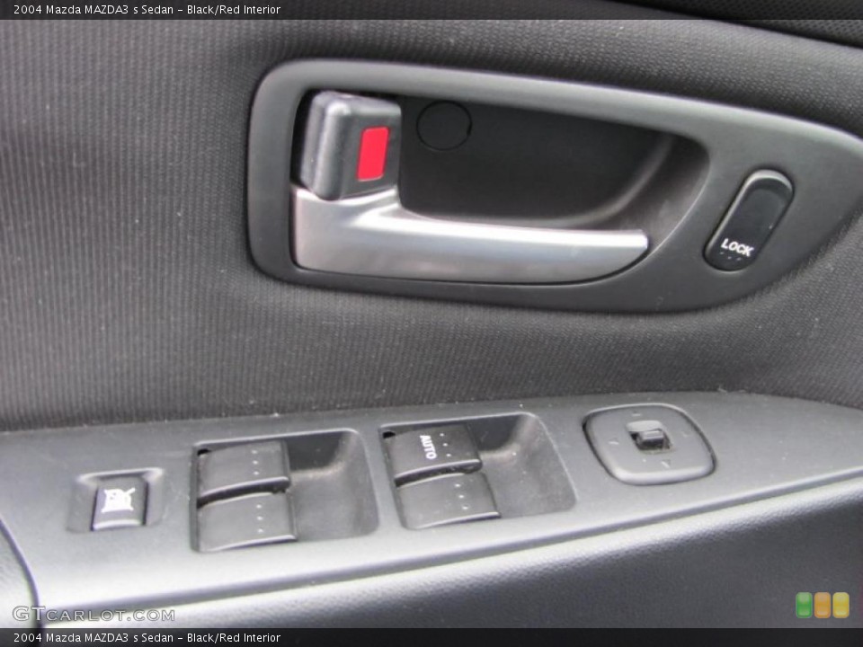 Black/Red Interior Controls for the 2004 Mazda MAZDA3 s Sedan #48515023