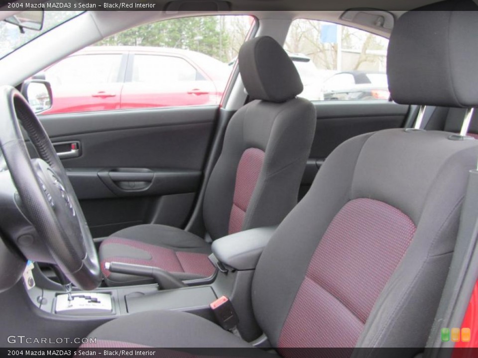Black/Red Interior Photo for the 2004 Mazda MAZDA3 s Sedan #48515038