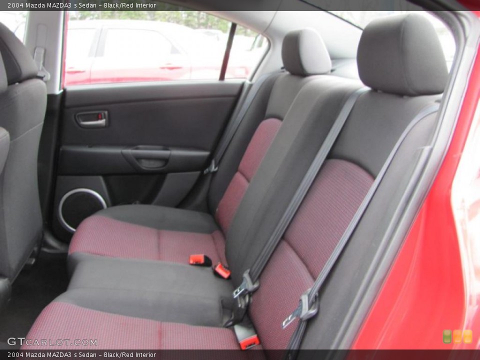 Black/Red Interior Photo for the 2004 Mazda MAZDA3 s Sedan #48515068