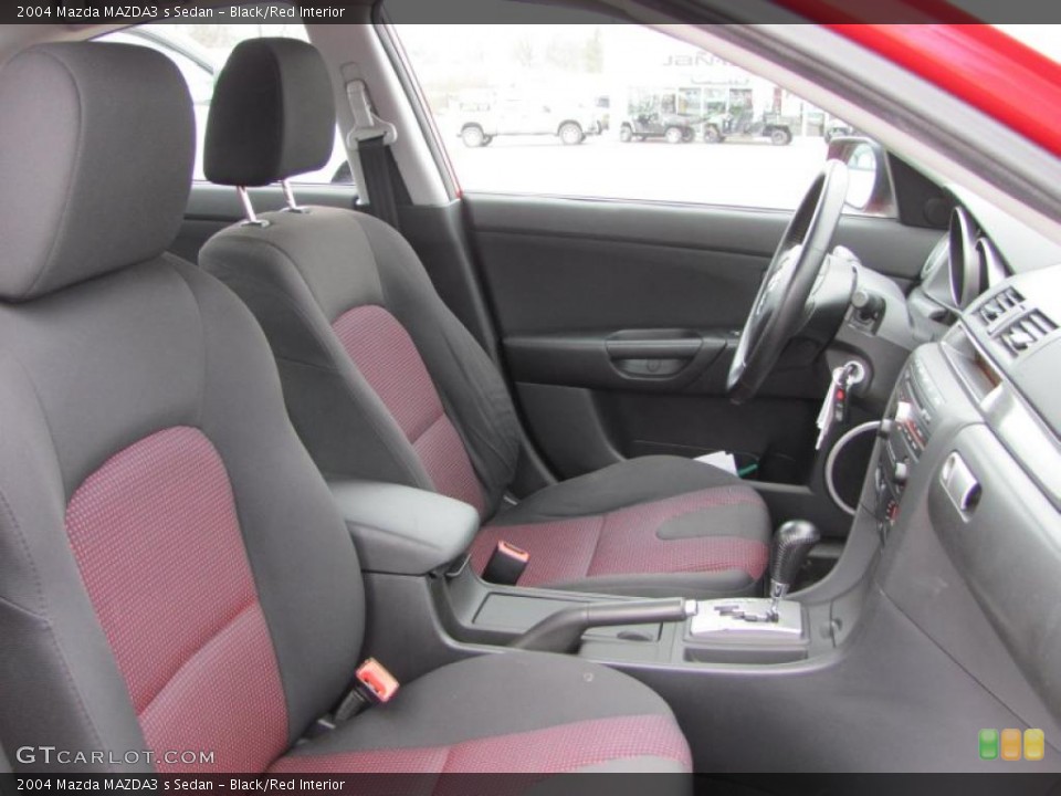Black/Red Interior Photo for the 2004 Mazda MAZDA3 s Sedan #48515159