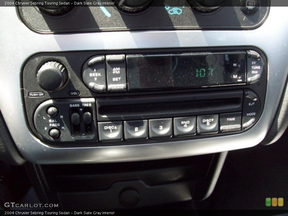Dark Slate Gray Interior Controls for the 2004 Chrysler Sebring Touring Sedan #48516136
