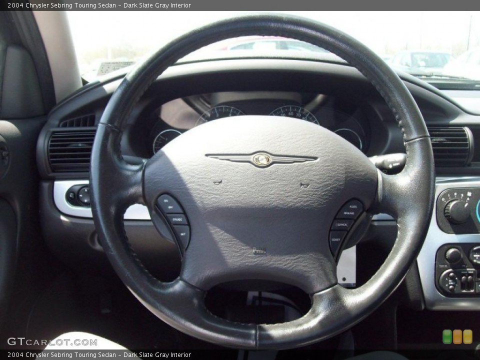 Dark Slate Gray Interior Steering Wheel for the 2004 Chrysler Sebring Touring Sedan #48516373