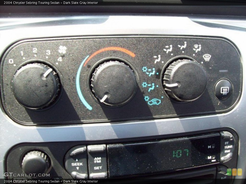Dark Slate Gray Interior Controls for the 2004 Chrysler Sebring Touring Sedan #48516391