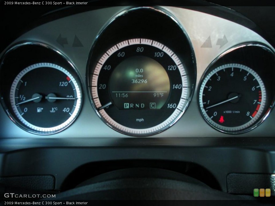 Black Interior Gauges for the 2009 Mercedes-Benz C 300 Sport #48516424