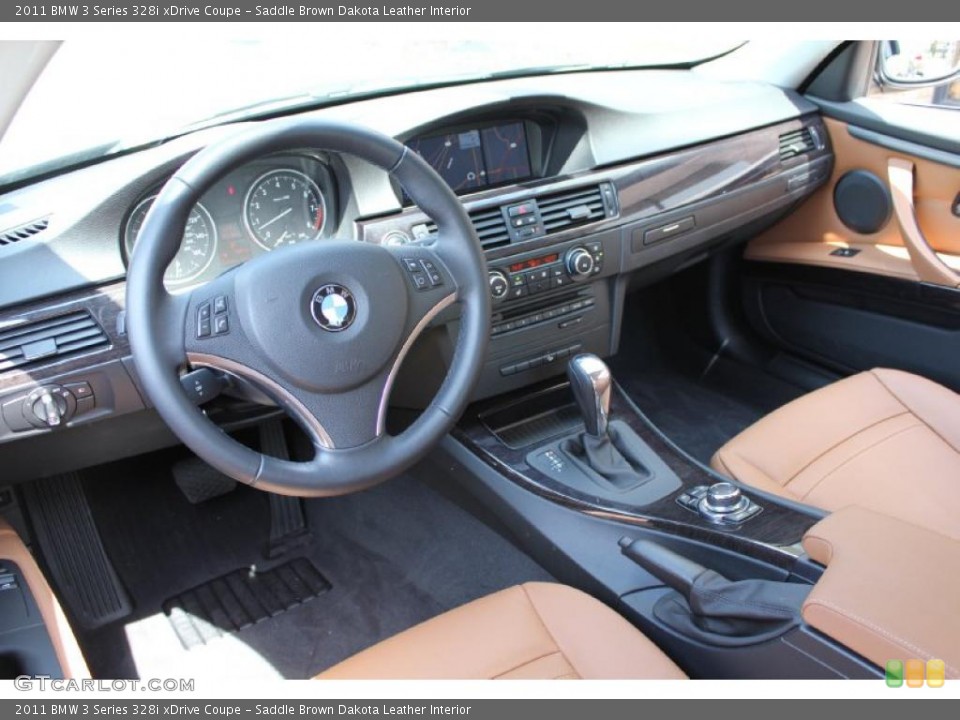 Saddle Brown Dakota Leather Interior Prime Interior for the 2011 BMW 3 Series 328i xDrive Coupe #48516679