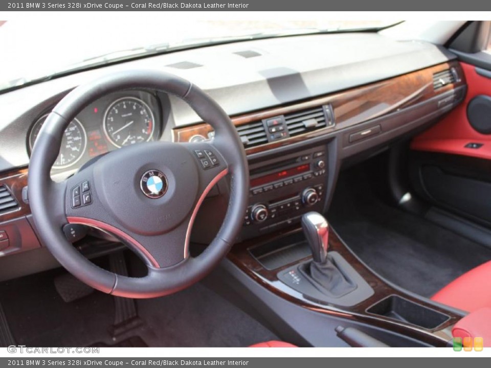 Coral Red/Black Dakota Leather Interior Dashboard for the 2011 BMW 3 Series 328i xDrive Coupe #48516877