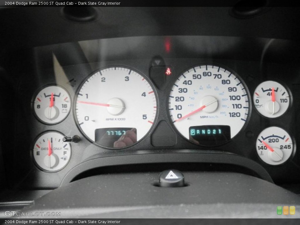 Dark Slate Gray Interior Gauges for the 2004 Dodge Ram 2500 ST Quad Cab #48517789