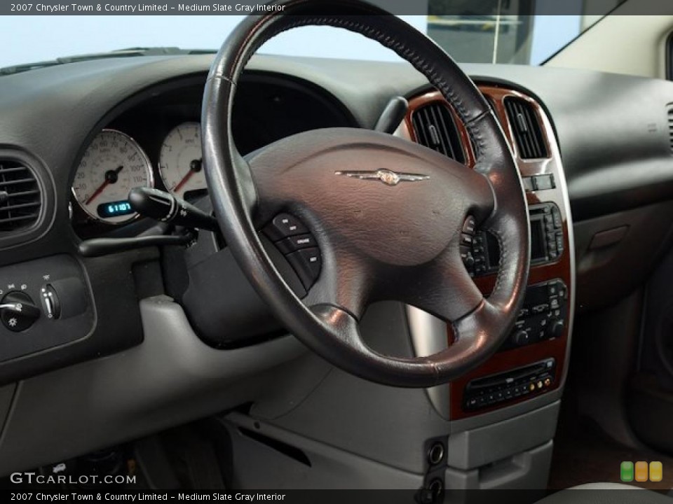Medium Slate Gray Interior Steering Wheel for the 2007 Chrysler Town & Country Limited #48517867