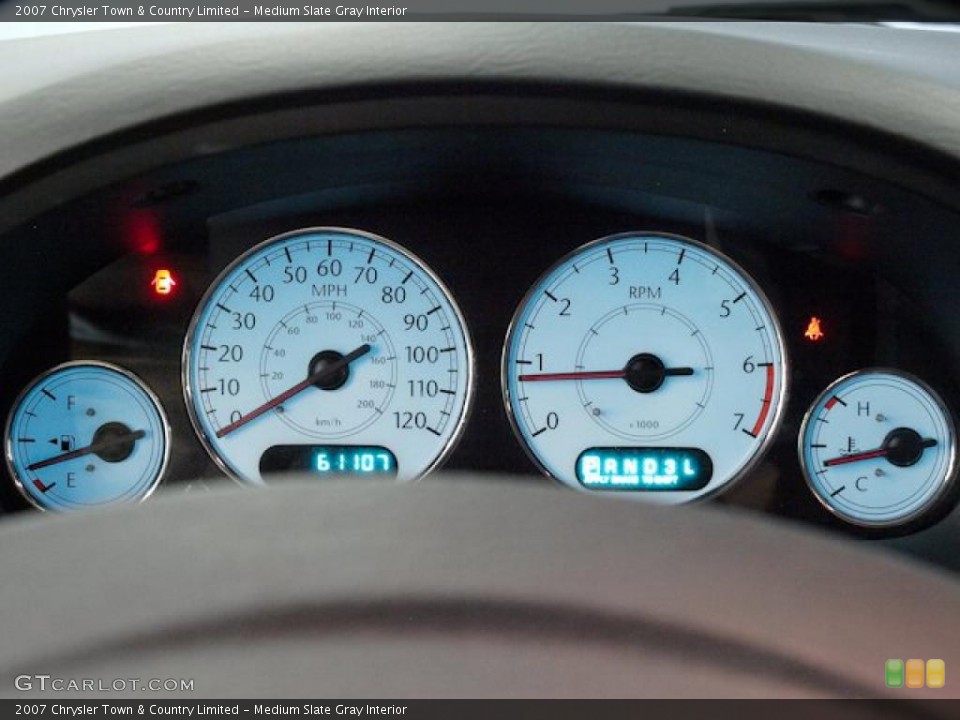 Medium Slate Gray Interior Gauges for the 2007 Chrysler Town & Country Limited #48517894