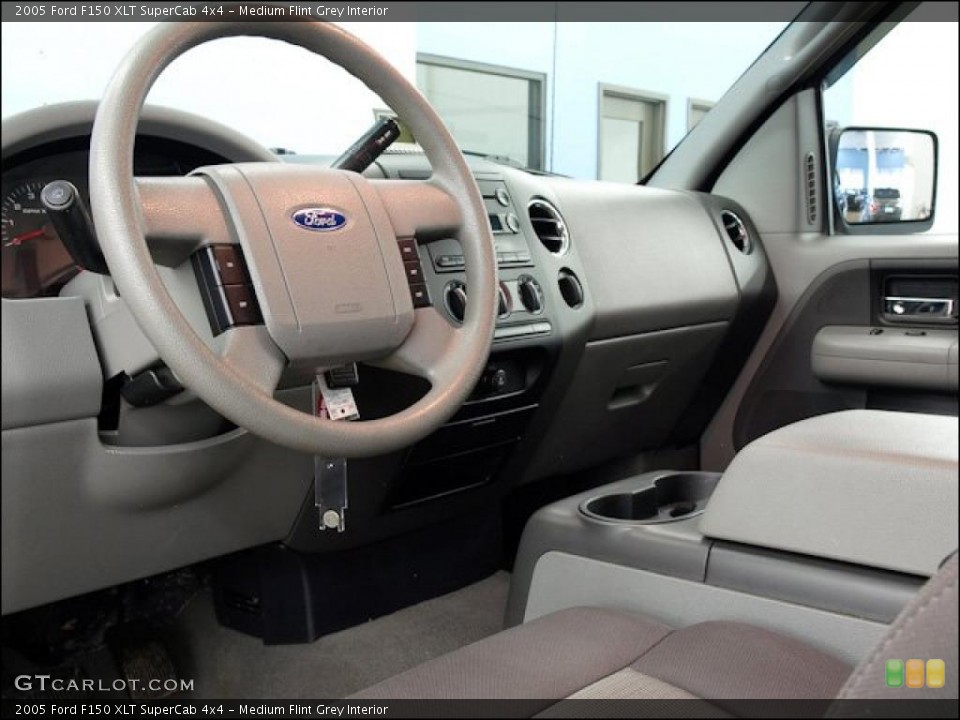 Medium Flint Grey Interior Steering Wheel for the 2005 Ford F150 XLT SuperCab 4x4 #48518059