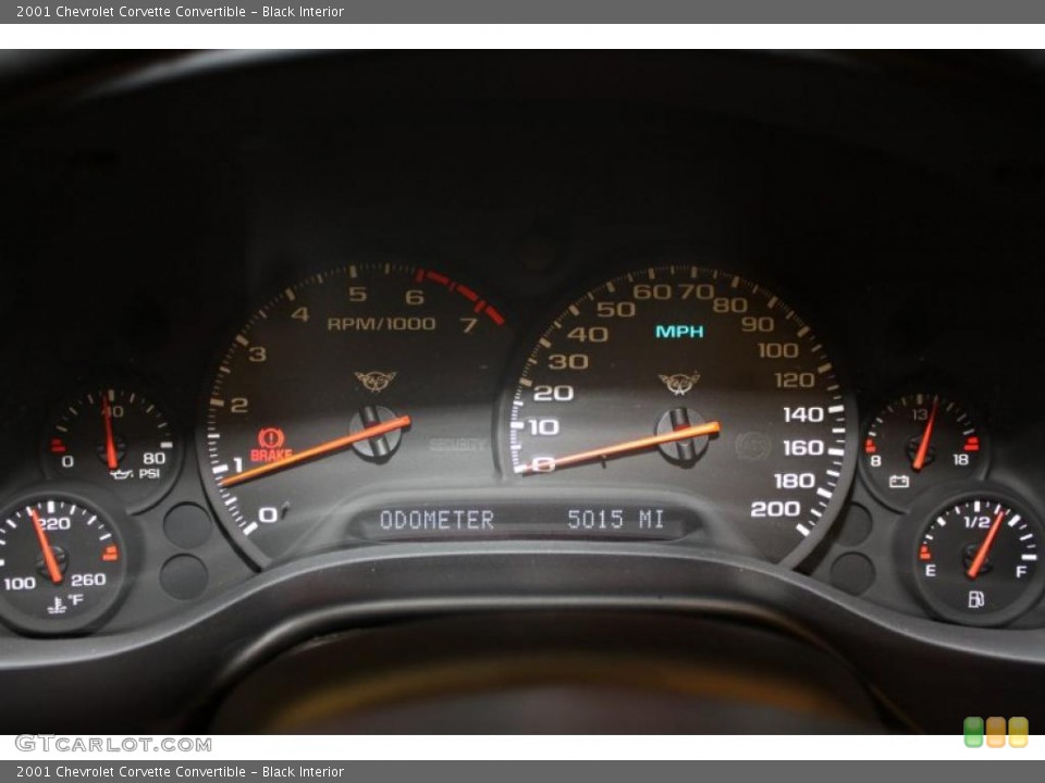 Black Interior Gauges for the 2001 Chevrolet Corvette Convertible #48518356