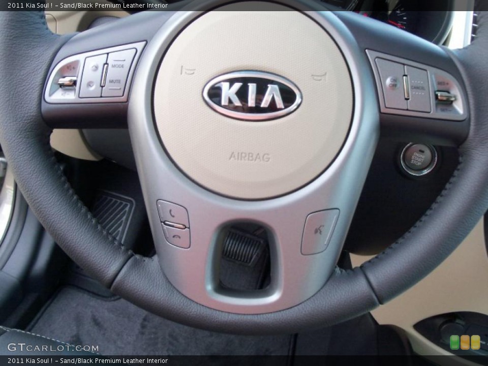 Sand/Black Premium Leather Interior Controls for the 2011 Kia Soul ! #48518797