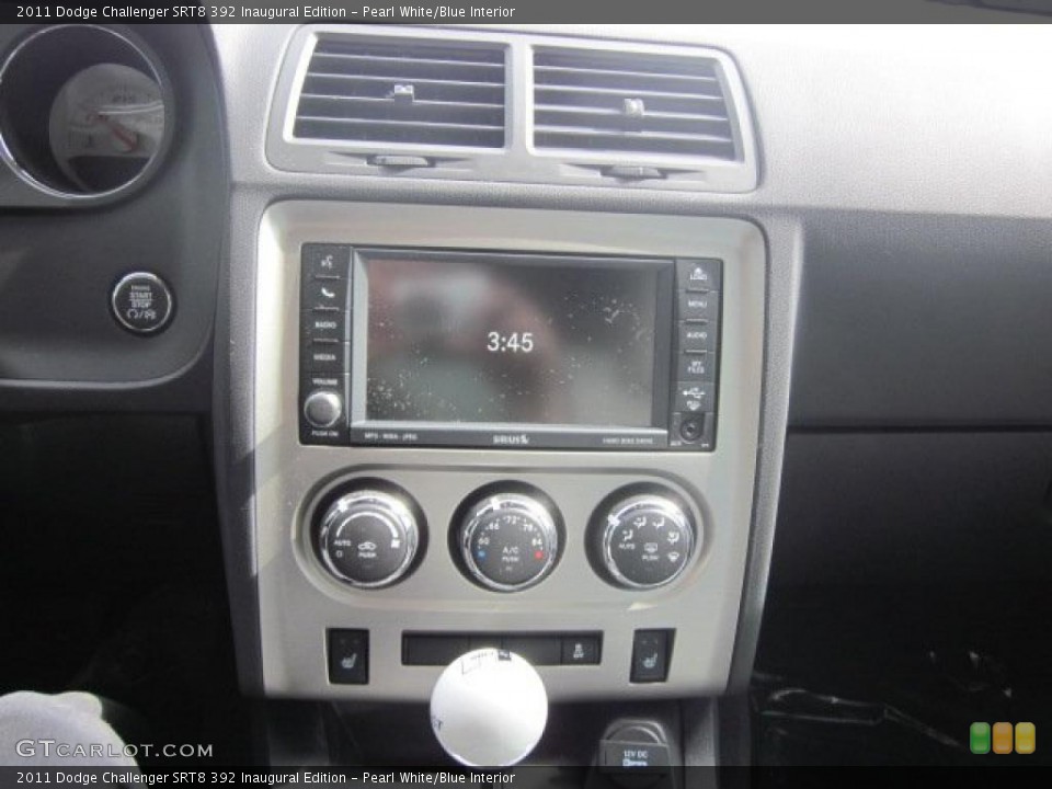 Pearl White/Blue Interior Controls for the 2011 Dodge Challenger SRT8 392 Inaugural Edition #48519418