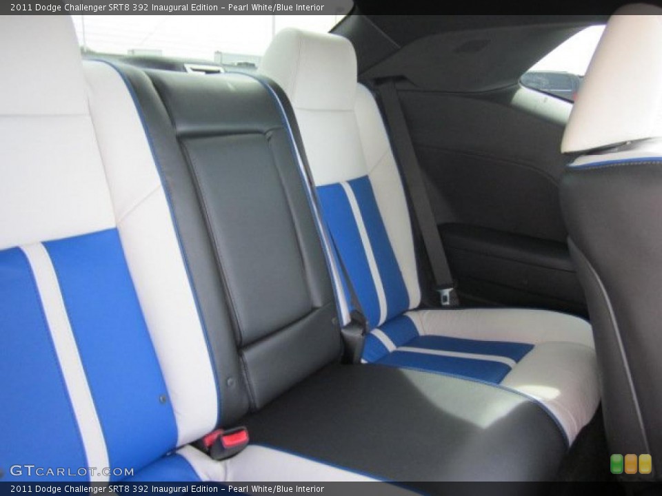 Pearl White/Blue Interior Photo for the 2011 Dodge Challenger SRT8 392 Inaugural Edition #48519421
