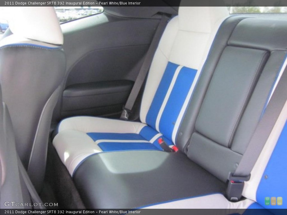 Pearl White/Blue Interior Photo for the 2011 Dodge Challenger SRT8 392 Inaugural Edition #48519466